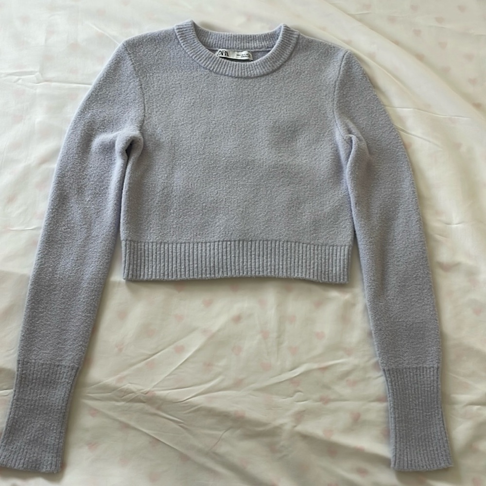 Zara purple lavender long sleeve sweater size small